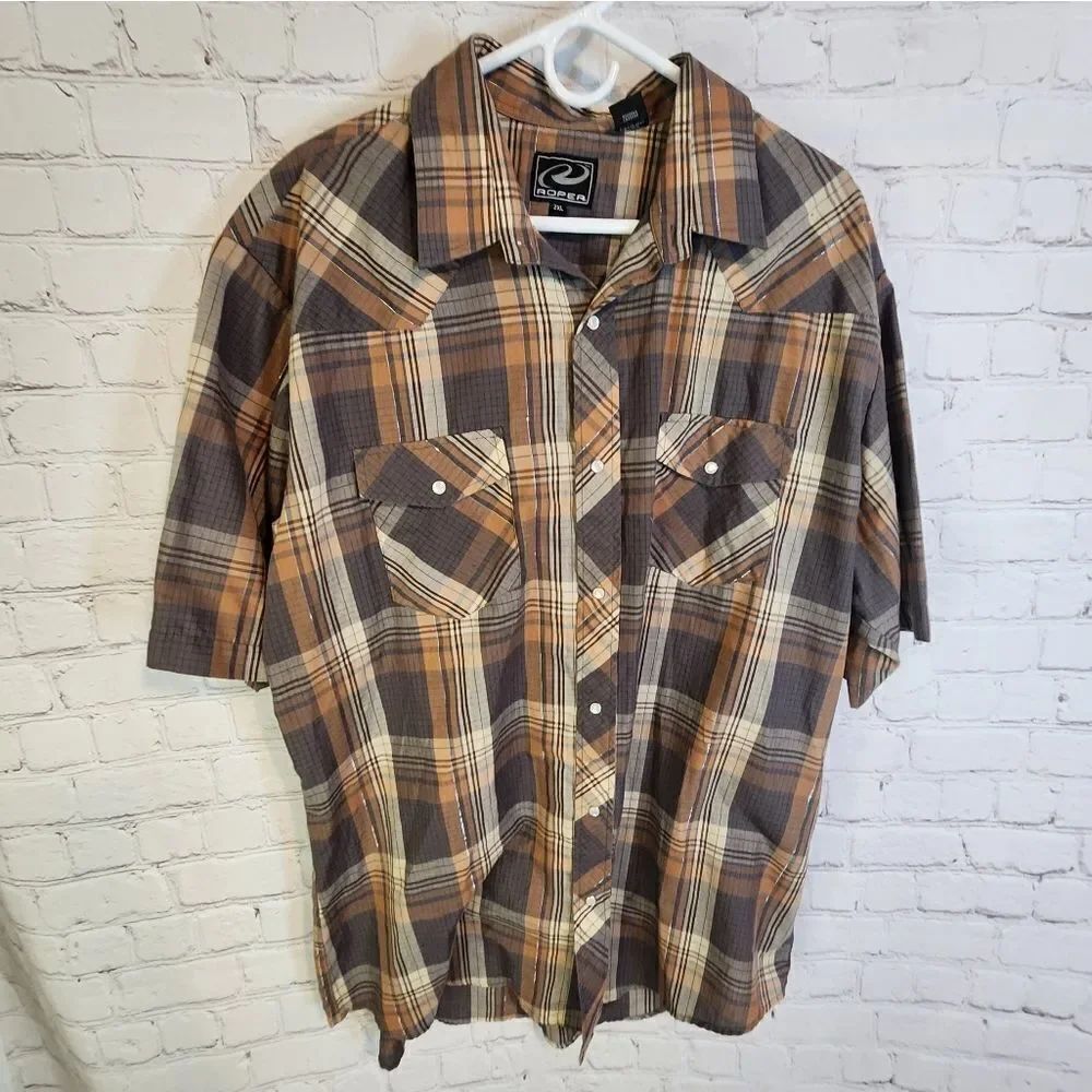 Men's Roper pearl snapped shirt, size XXL
